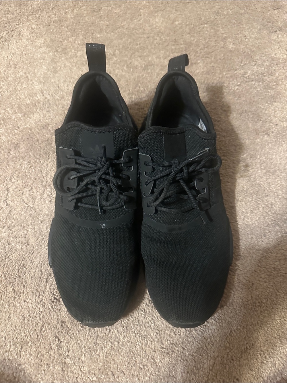 adidas Men's All-Black Knit Casual Sneakers - Picture 2 of 6